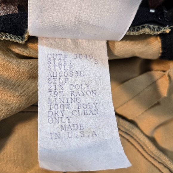 TADASHI Vintage Y2K Black Brown Crushed Velvet Floral Babydoll Maxi Dress Size S - Picture 13 of 15